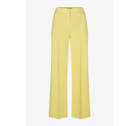 More & More Wide Leg Stoffhose mit Bügelfalten in Hellgelb, Größe 40