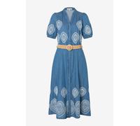 MORE & MORE - Jeanskleid mit Stickereien denim - Gr. - 42
