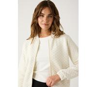 MORE & MORE - Jersey-Blouson mit Rauten-Stepp weiß - Gr. - 36