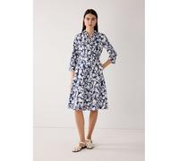MORE & MORE - Hemdblusenkleid mit Print blau - Gr. - 44