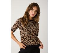 More & More Kurzarm-Feinstrickpullover Damen camel, 38