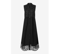 MORE & MORE - Maxikleid mit Spitzen-Einsatz schwarz - Gr. - 38