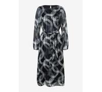 MORE & MORE - Printkleid mit Glanz grau - Gr. - 36