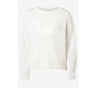 Pullover mit Applikation Weiß 44