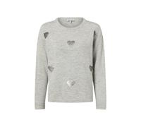 More & More Pullover mit Wollanteil Damen hellgrau, 46