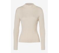 MORE & MORE - Rippstrick-Pullover beige - Gr. - 44