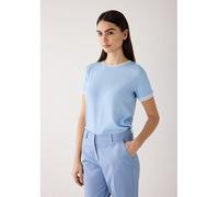 Blusenshirt mit Kontrastabschlüssen Blau 44