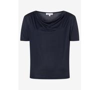 More & More T-Shirt mit Wasserfall-Ausschnitt in Marine, Größe 36