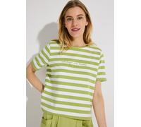 MORE & MORE - Streifen-T-Shirt grün - Gr. - 44