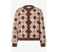 MORE & MORE - Strickjacke mit Argylemuster braun - Gr. - 42