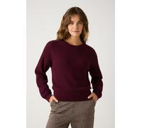 MORE & MORE - Struktur-Pullover aus Baumwoll-Gemisch rot - Gr. - 42