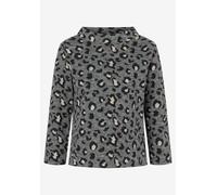 MORE & MORE - Sweatshirt mit Leomuster grau - Gr. - 42