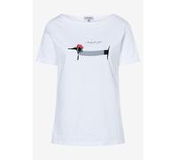 MORE & MORE - T-Shirt mit Dackelprint weiß - Gr. - 36