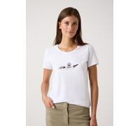 MORE & MORE - T-Shirt mit Print weiß - Gr. - 40