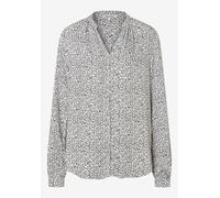 MORE & MORE - Viskosebluse mit Herzchenprint weiß - Gr. - 40