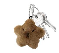 Moreeulsi Capybara Star Plüsch-Schlüsselanhänger Spielzeug, Frauen Mädchen Schlüsselanhänger Stern Plüsch Anhänger Stern Schlüsselanhänger, Quietschender Happy Star Plüsch Schlüsselanhänger für