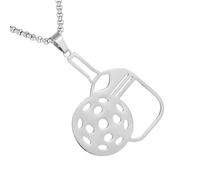 Moreeulsi Pickleball-Halsketten für Damen - Sport-Fan-Edelstahl-Schmuck, hohler Sportanhänger für Outdoor-Aktivitäten, Alltagskleidung für Männer und Frauen, Refer to description, Edelstahl, Unisex