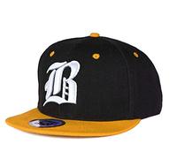 morefaz New Unisex Snapback Mütze Cap Gothic 3D B Flexfit Baseball Kappe Damen Herren Hut Caps Snap Back (B Yellow White)