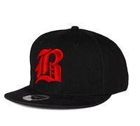 morefaz New Unisex Snapback Mütze Cap Gothic 3D B Flexfit Baseball Kappe Damen Herren Hut Caps Snap Back (B Black red)