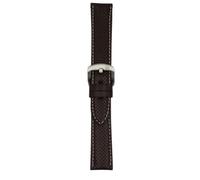 Moreira Zaida Armband aus perforiertem Rindsleder, 18 mm, 20 mm, 22 mm, 24 mm, Kollektion Marseille, braun, 18mm