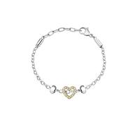 Morellato Damen-Armband aus Stahl, Kristalle, Kollektion Drops, Herz - SCZ1396, Taglia Unica, Metall, Kein Edelstein
