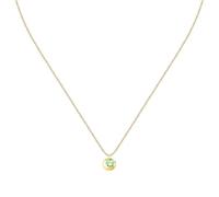 Morellato Damenhalskette aus goldenem recyceltem 925 -Silber, Grünem Stein, TESORI ETERNI-Kollektion SAXN05