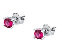Morellato Damen Ohrringe aus 925% nachhaltigem Silber, rote Zirkone, Tesori-Kollektion - SAIW177