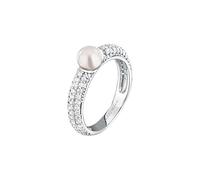 Morellato Damenring aus 925er-Silber, Kollektion Perla, Zirkonia, Geschenkidee für Freundin, 16, Metall, Zirkonia