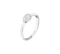Morellato Damenring aus 925er-Silber, recycelt, Zirkonia, Kollektion Pave, Geschenk zum Jahrestag, 16, Metall, Zirkonia