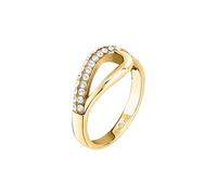 Morellato Damenring aus Stahl, Kristalle, Kollektion Design, Pavé, Geschenk für Freundin, 16, Metall, Diamant