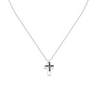 Morellato Herren-Halskette aus 925er-Silber, recycelt, Kreuz, Kollektion TENNIS, Geschenkideen für Herren, Taglia Unica, Metall, Zirkonia