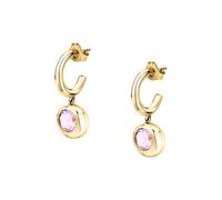 Morellato Damen-Ohrringe aus goldenem recyceltem 925‰-Silber, Rosa Stein, TESORI ETERNI-Kollektion - SAXN17