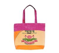 MoreThanHip Reißverschluss Shopper-Tasche aus recyceltem Reis-, Tierfutter- oder Zuckersack - Moni Lotus - rosa orange
