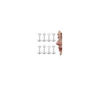 Morfetto 16G G23 Titan Tragus Labret Piercing Silber Lippenpiercing Ashley Medusa Piercing Lippe Ohrpiercing Zirkonia Stern Flat Piercing Ohr Knorpel Tragus Helix Piercings Titan 6mm