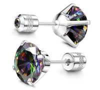 Morfetto Hypoallergen G23 Titan Ohrringe Ohrstecker für Herren Männer Damen | Medizinische Titan Ohrstecker Schwarz 20G Knorpel Tragus Helix Piercing Ohr Ohrringe Damen 3/4/5/6/7/8MM
