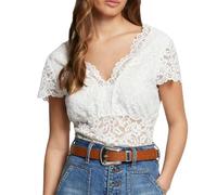 Morgan Damen 241-dansa Kurzärmelige T-Shirts, Off-White, Large