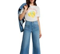 Morgan Damen 261-dlemon Kurzarm-T-Shirt, Off White M, Small
