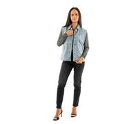 Morgan Damen-Jeansjacke, ärmellos, 242-GAK, gebleichte Jeans, Größe 36