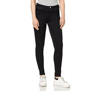 Morgan Damen Pantalon Slim détail Faux Cuir 212-PACO Klassische Hose, Schwarz, 34