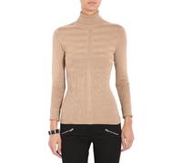 Morgan Damen Sweater 132-MENTOS.M, Rollkragen, Uni, Braun (Camel), 36 (Herstellergröße: S)