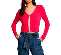 Morgan Langärmlige Weste mit V-Kragen Bougainvillier L