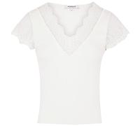 Morgan Damenpullover, kurzärmelig, mit Spitze, MHE, Ecru, TS, Off-White, Small
