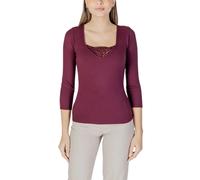 Morgan De Toi Bordeaux Damen T-Shirt mit Eckigem Ausschnitt - Größe: S