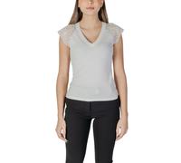 Morgan De Toi Feminin V-Ausschnitt T-Shirt Weiß - Größe: L