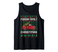 Morgan Family Ugly Christmas Sweater Red Truck Funny Xmas Tank Top