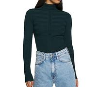 MORGAN Frau ziehen Langarm Roll -Pullover -Mentos, Tannengrün, e