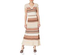 Morgan Kleid Langer rechter Pullover mit Chamois S Stripes