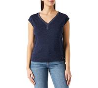 Morgan Kurzärmliges T-Shirt mit Bandausschnitt Blau (Marine Marine) XS