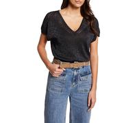 Morgan Kurzarm-Pullover mit V-Kragen Marine S