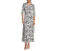 Morgan Langes Kleid befriedigte abstrakte Abstract Off White/Black 44